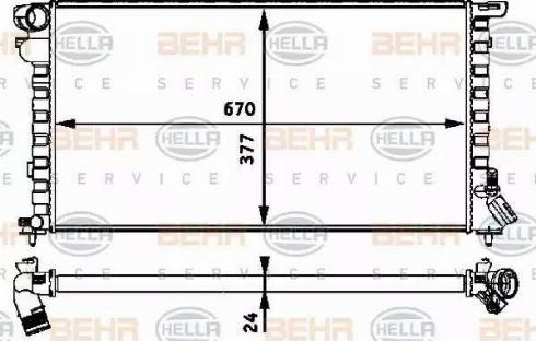 BEHR HELLA Service 8MK 376 717-631 - Радиатор, охлаждане на двигателя vvparts.bg