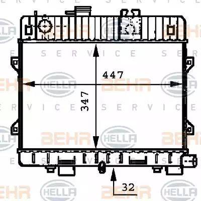 BEHR HELLA Service 8MK 376 717-191 - Радиатор, охлаждане на двигателя vvparts.bg