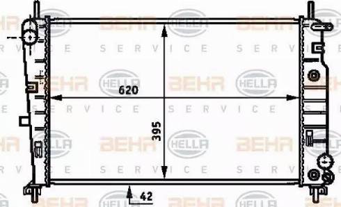 BEHR HELLA Service 8MK 376 717-111 - Радиатор, охлаждане на двигателя vvparts.bg