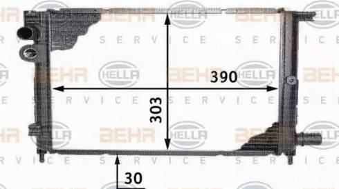 BEHR HELLA Service 8MK 376 717-321 - Радиатор, охлаждане на двигателя vvparts.bg