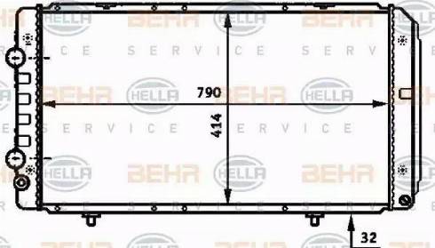 BEHR HELLA Service 8MK 376 717-281 - Радиатор, охлаждане на двигателя vvparts.bg