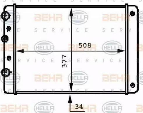 BEHR HELLA Service 8MK 376 717-711 - Радиатор, охлаждане на двигателя vvparts.bg