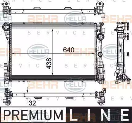 BEHR HELLA Service 8MK 376 780-691 - Радиатор, охлаждане на двигателя vvparts.bg