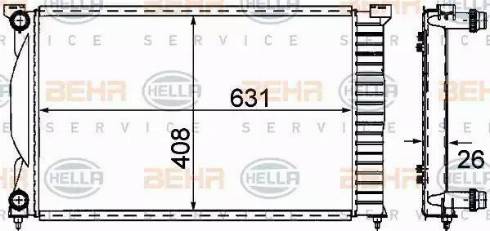 BEHR HELLA Service 8MK 376 781-001 - Радиатор, охлаждане на двигателя vvparts.bg