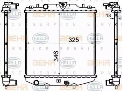 BEHR HELLA Service 8MK 376 724-591 - Радиатор, охлаждане на двигателя vvparts.bg