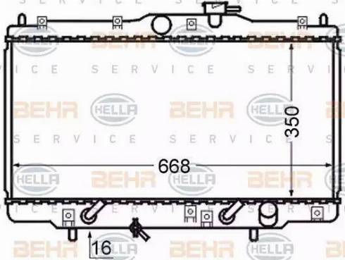 BEHR HELLA Service 8MK 376 724-511 - Радиатор, охлаждане на двигателя vvparts.bg