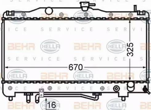 BEHR HELLA Service 8MK 376 724-641 - Радиатор, охлаждане на двигателя vvparts.bg