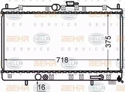 BEHR HELLA Service 8MK 376 724-681 - Радиатор, охлаждане на двигателя vvparts.bg