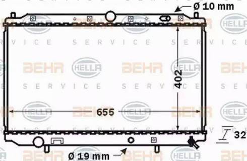 BEHR HELLA Service 8MK 376 724-751 - Радиатор, охлаждане на двигателя vvparts.bg