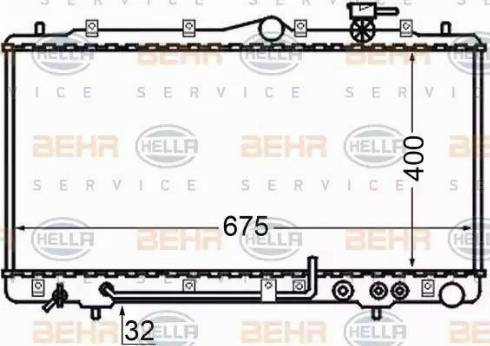 BEHR HELLA Service 8MK 376 726-791 - Радиатор, охлаждане на двигателя vvparts.bg