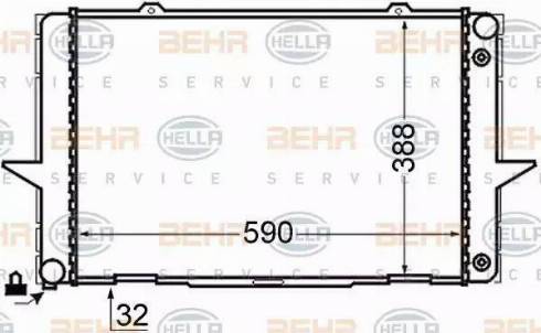 BEHR HELLA Service 8MK 376 726-711 - Радиатор, охлаждане на двигателя vvparts.bg