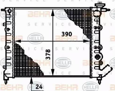 BEHR HELLA Service 8MK 376 720-521 - Радиатор, охлаждане на двигателя vvparts.bg