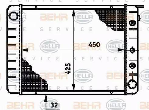 BEHR HELLA Service 8MK 376 720-691 - Радиатор, охлаждане на двигателя vvparts.bg