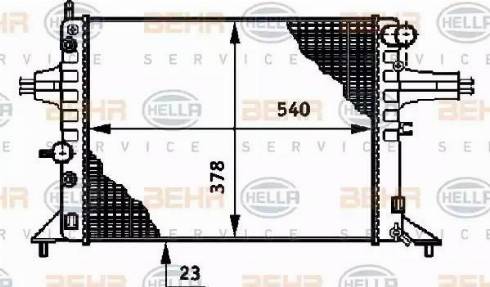 BEHR HELLA Service 8MK 376 720-651 - Радиатор, охлаждане на двигателя vvparts.bg