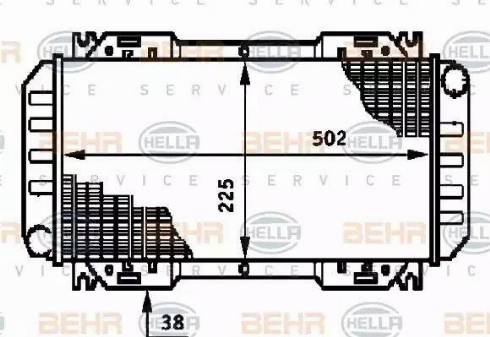 BEHR HELLA Service 8MK 376 720-091 - Радиатор, охлаждане на двигателя vvparts.bg