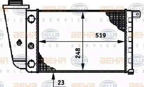 BEHR HELLA Service 8MK 376 720-051 - Радиатор, охлаждане на двигателя vvparts.bg