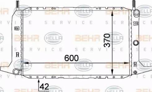 BEHR HELLA Service 8MK 376 720-161 - Радиатор, охлаждане на двигателя vvparts.bg