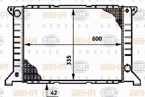 BEHR HELLA Service 8MK 376 720-201 - Радиатор, охлаждане на двигателя vvparts.bg