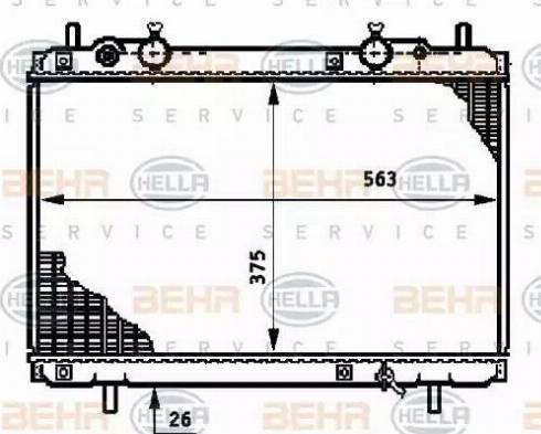 BEHR HELLA Service 8MK 376 720-761 - Радиатор, охлаждане на двигателя vvparts.bg