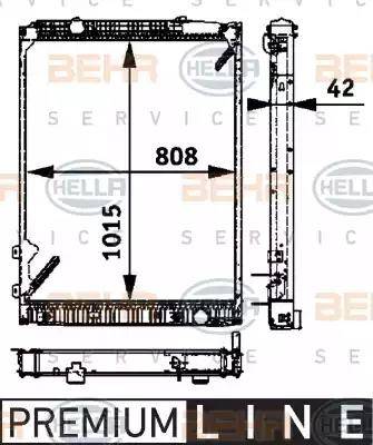 BEHR HELLA Service 8MK 376 721-491 - Радиатор, охлаждане на двигателя vvparts.bg