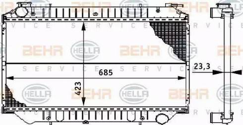 BEHR HELLA Service 8MK 376 722-581 - Радиатор, охлаждане на двигателя vvparts.bg