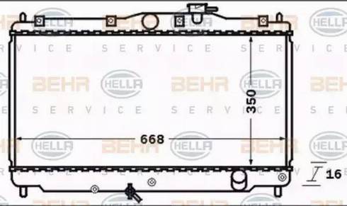 BEHR HELLA Service 8MK 376 722-681 - Радиатор, охлаждане на двигателя vvparts.bg