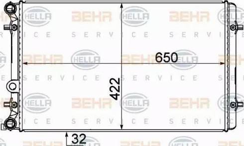 BEHR HELLA Service 8MK 376 727-791 - Радиатор, охлаждане на двигателя vvparts.bg