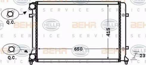 BEHR HELLA Service 8MK 376 774-011 - Радиатор, охлаждане на двигателя vvparts.bg