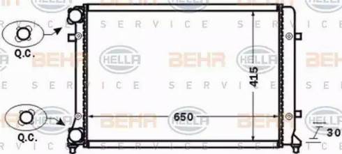 BEHR HELLA Service 8MK 376 774-021 - Радиатор, охлаждане на двигателя vvparts.bg