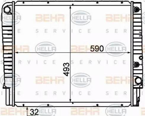 BEHR HELLA Service 8MK 376 774-211 - Радиатор, охлаждане на двигателя vvparts.bg