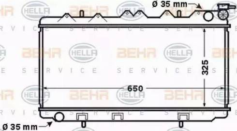 BEHR HELLA Service 8MK 376 770-461 - Радиатор, охлаждане на двигателя vvparts.bg