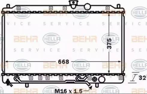 BEHR HELLA Service 8MK 376 770-001 - Радиатор, охлаждане на двигателя vvparts.bg