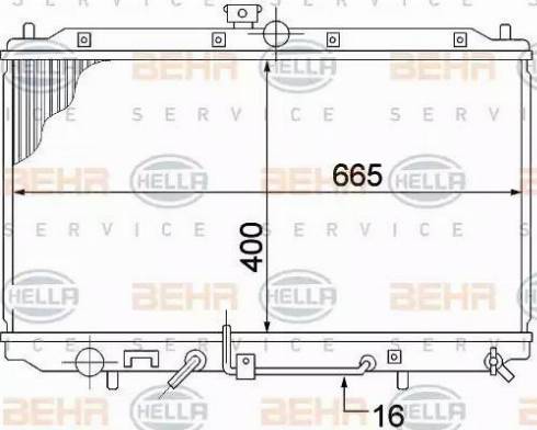 BEHR HELLA Service 8MK 376 770-111 - Радиатор, охлаждане на двигателя vvparts.bg