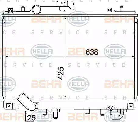 BEHR HELLA Service 8MK 376 770-391 - Радиатор, охлаждане на двигателя vvparts.bg