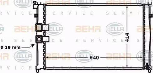 BEHR HELLA Service 8MK 376 771-431 - Радиатор, охлаждане на двигателя vvparts.bg