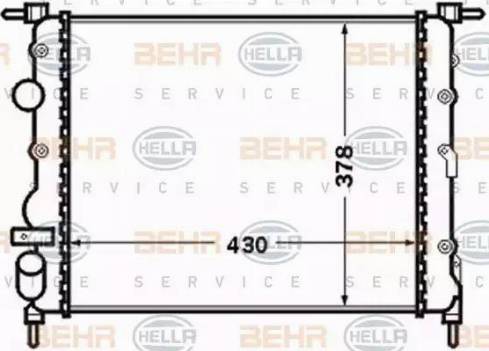 BEHR HELLA Service 8MK 376 771-671 - Радиатор, охлаждане на двигателя vvparts.bg