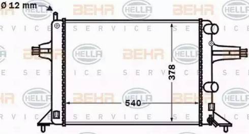 BEHR HELLA Service 8MK 376 771-121 - Радиатор, охлаждане на двигателя vvparts.bg