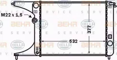 BEHR HELLA Service 8MK 376 771-251 - Радиатор, охлаждане на двигателя vvparts.bg