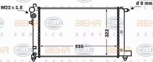 BEHR HELLA Service 8MK 376 771-281 - Радиатор, охлаждане на двигателя vvparts.bg