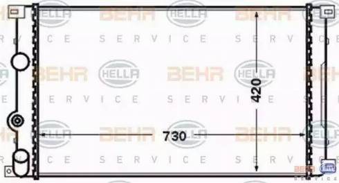 BEHR HELLA Service 8MK 376 771-731 - Радиатор, охлаждане на двигателя vvparts.bg