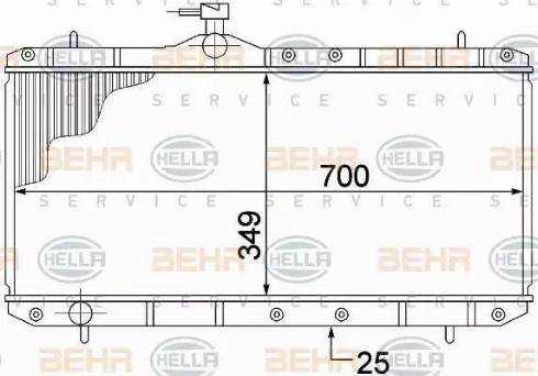 BEHR HELLA Service 8MK 376 773-021 - Радиатор, охлаждане на двигателя vvparts.bg