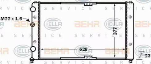 BEHR HELLA Service 8MK 376 773-791 - Радиатор, охлаждане на двигателя vvparts.bg