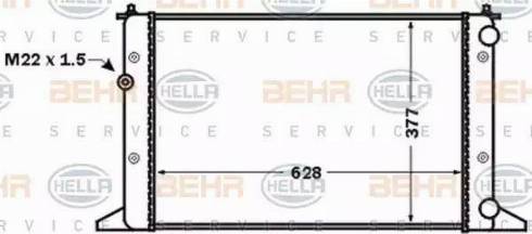 BEHR HELLA Service 8MK 376 773-751 - Радиатор, охлаждане на двигателя vvparts.bg