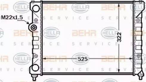 BEHR HELLA Service 8MK 376 772-491 - Радиатор, охлаждане на двигателя vvparts.bg