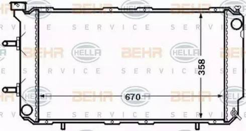 BEHR HELLA Service 8MK 376 772-551 - Радиатор, охлаждане на двигателя vvparts.bg