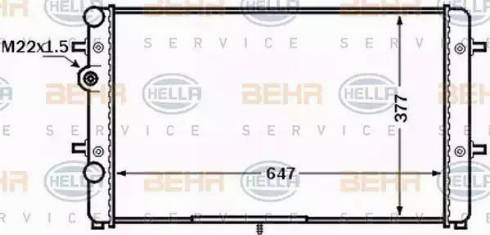 BEHR HELLA Service 8MK 376 772-501 - Радиатор, охлаждане на двигателя vvparts.bg