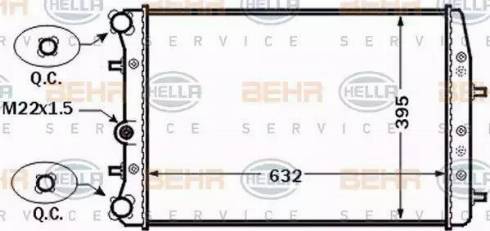 BEHR HELLA Service 8MK 376 772-521 - Радиатор, охлаждане на двигателя vvparts.bg