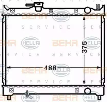 BEHR HELLA Service 8MK 376 772-681 - Радиатор, охлаждане на двигателя vvparts.bg