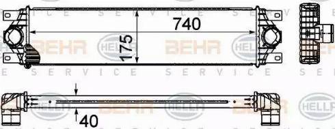 BEHR HELLA Service 8ML 376 899-011 - Интеркулер (охладител за въздуха на турбината) vvparts.bg