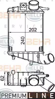 BEHR HELLA Service 8ML 376 746-541 - Интеркулер (охладител за въздуха на турбината) vvparts.bg